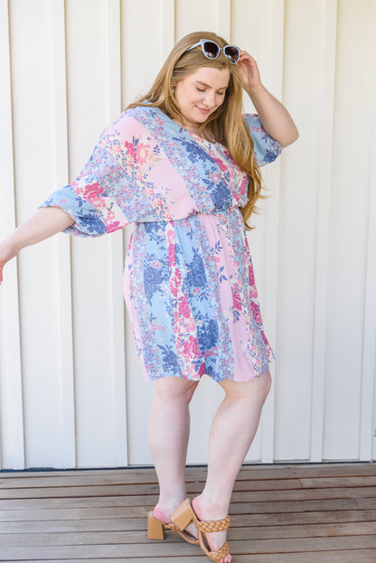 Perfectly Paired Print Dress in Lavender