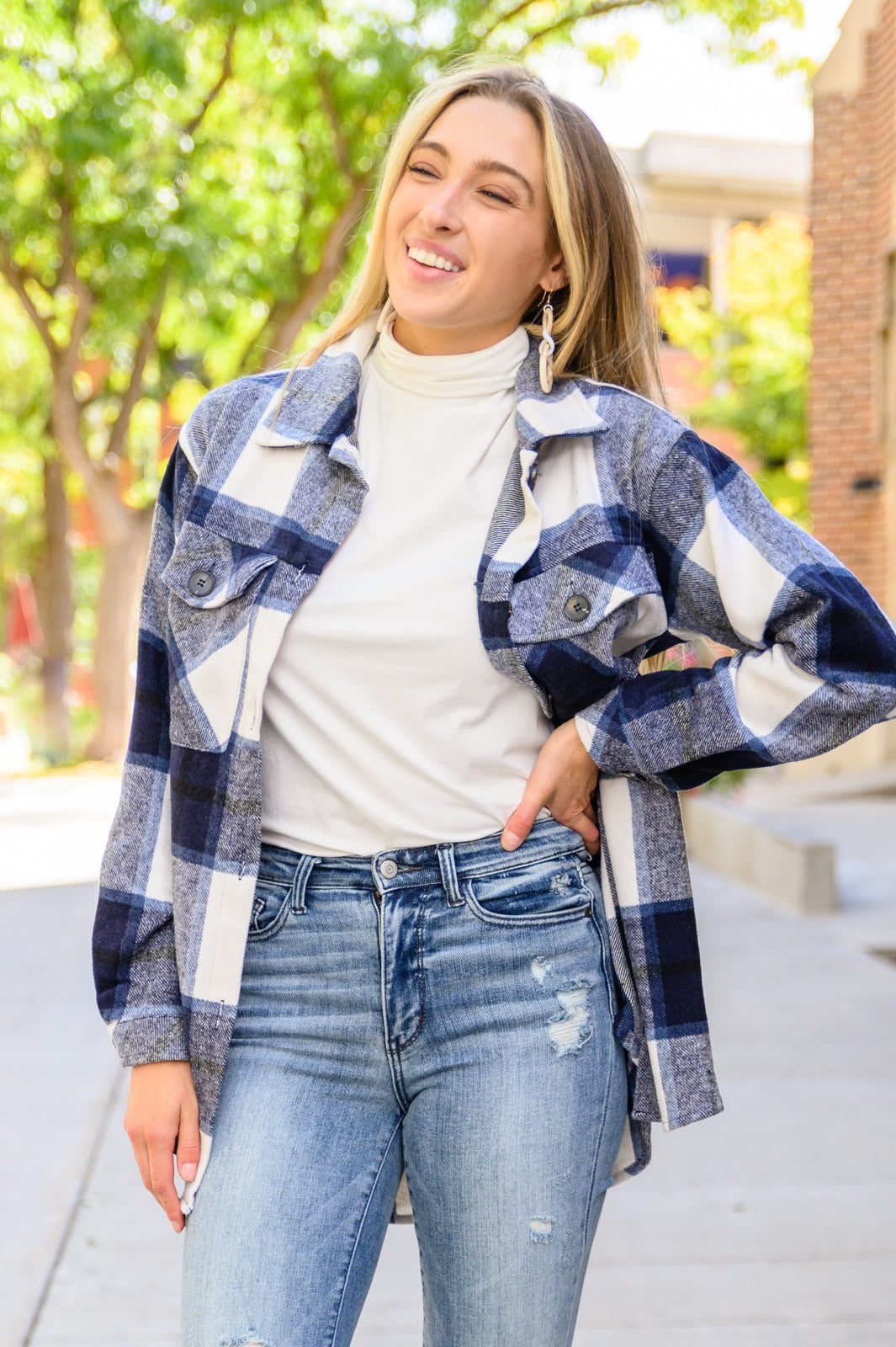 Plain Jane Turtle Neck Top in White