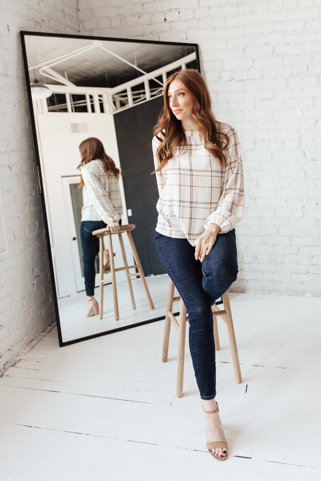 Playing In Plaid Top