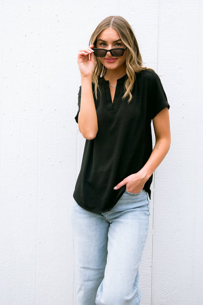 Pleasant Surprise Top In Black