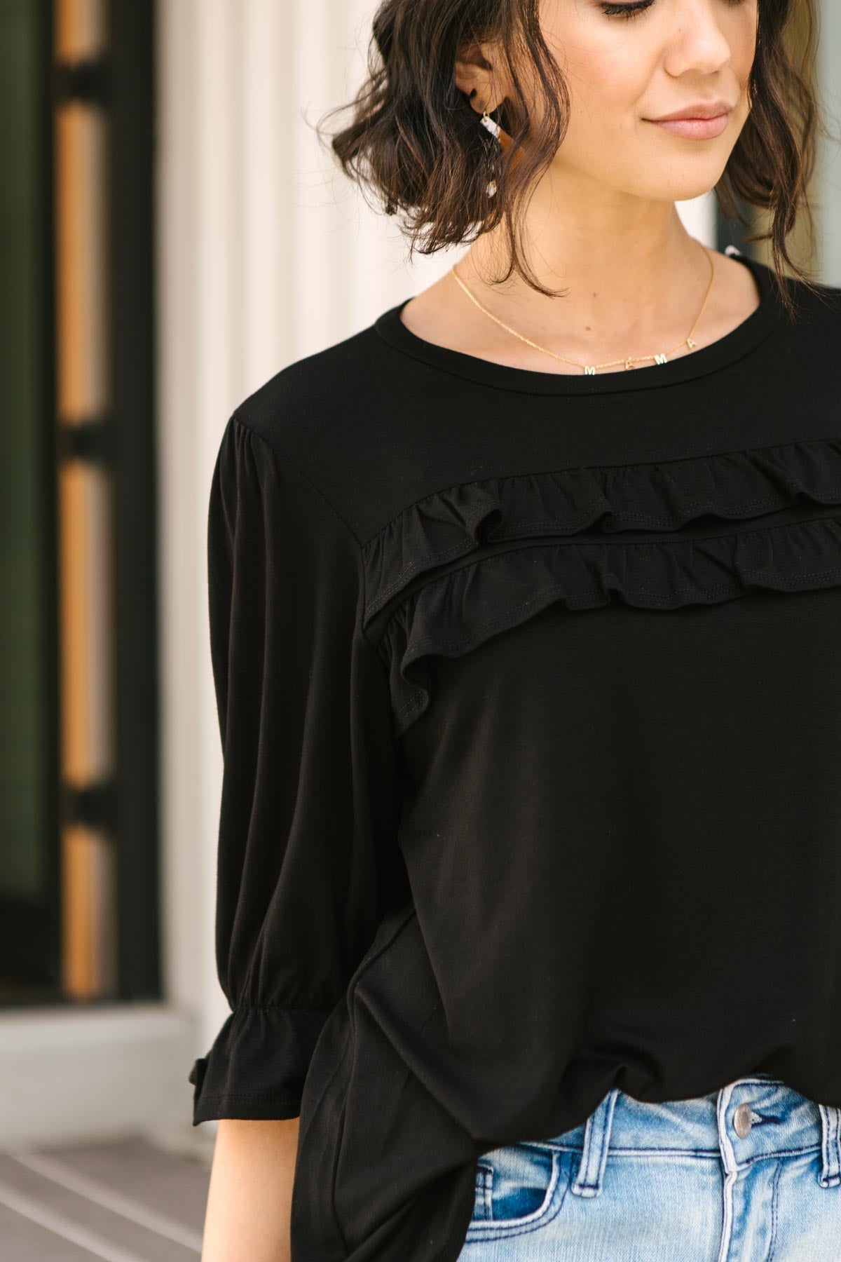 Raven Ruffles Top