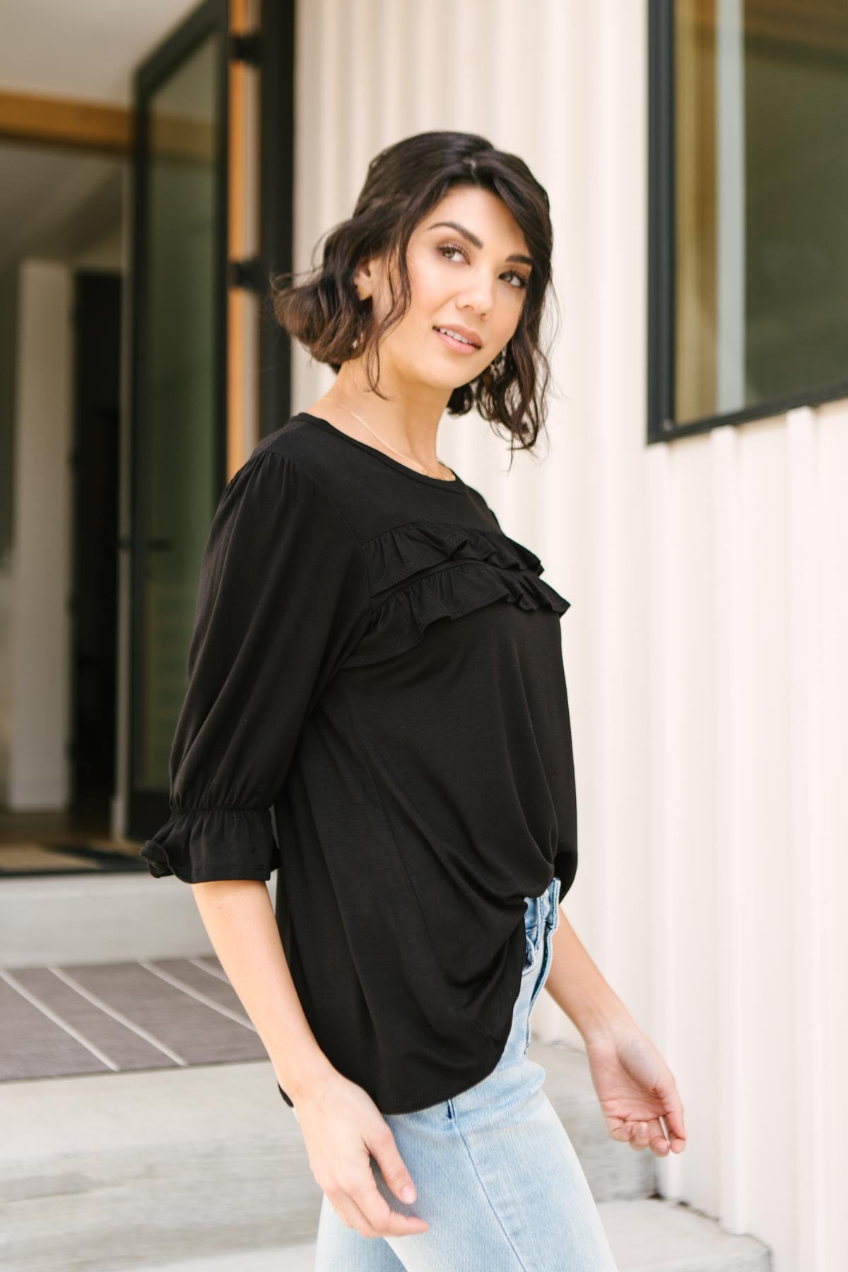 Raven Ruffles Top