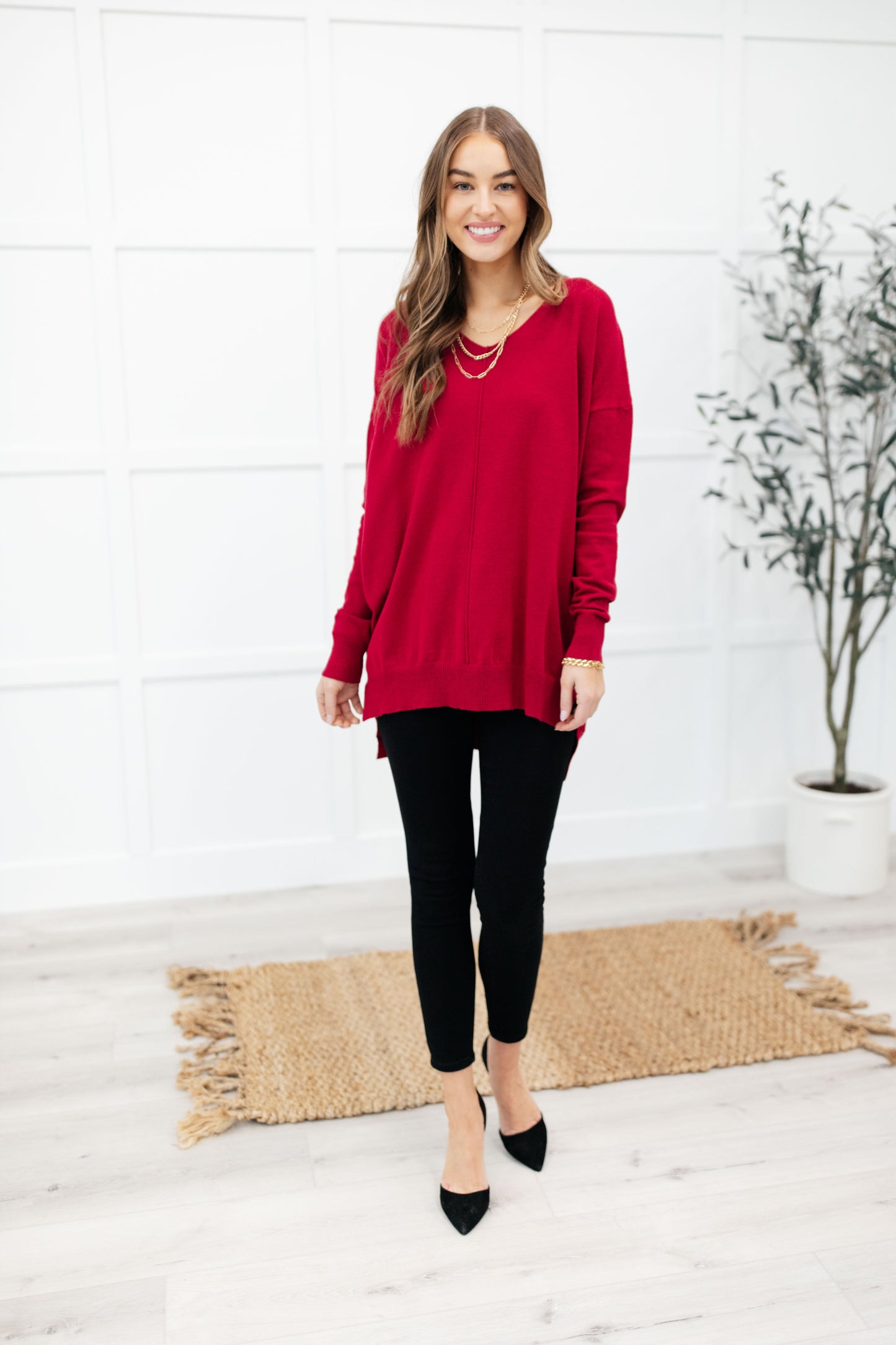 Red Carpet Tunic Top