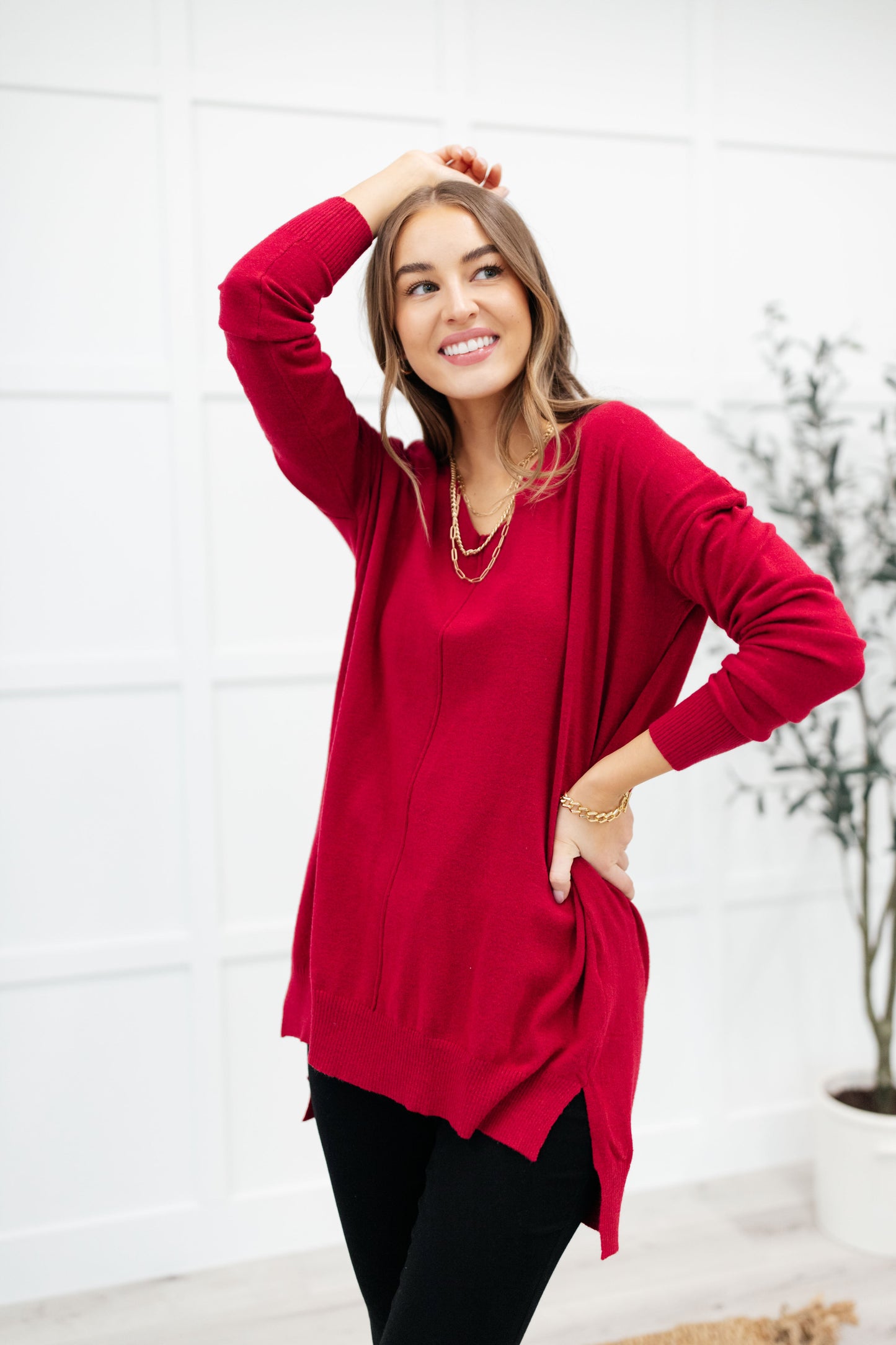 Red Carpet Tunic Top