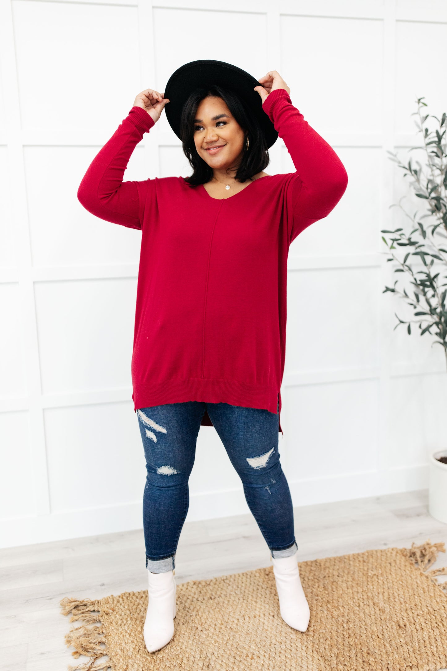 Red Carpet Tunic Top