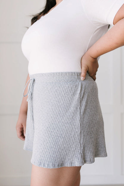 Ribbed & Ridiculously Comfy Shorts In Heather Gray