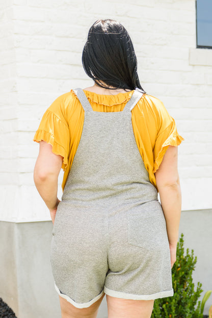 Run Free Overall Shorts In Gray