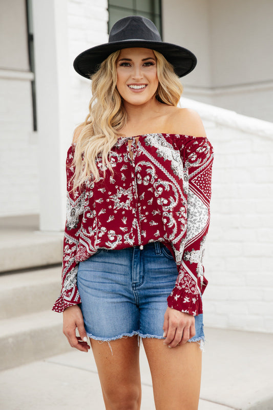 Runaway Top in Burgundy