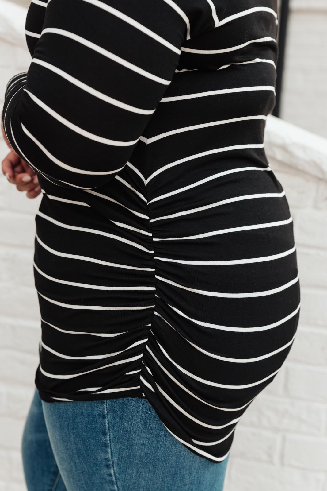 Sailing Stripes Top in Black