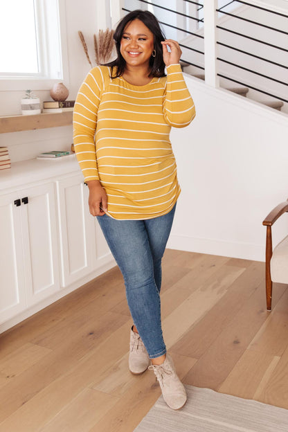 Sailing Stripes Top in Yellow