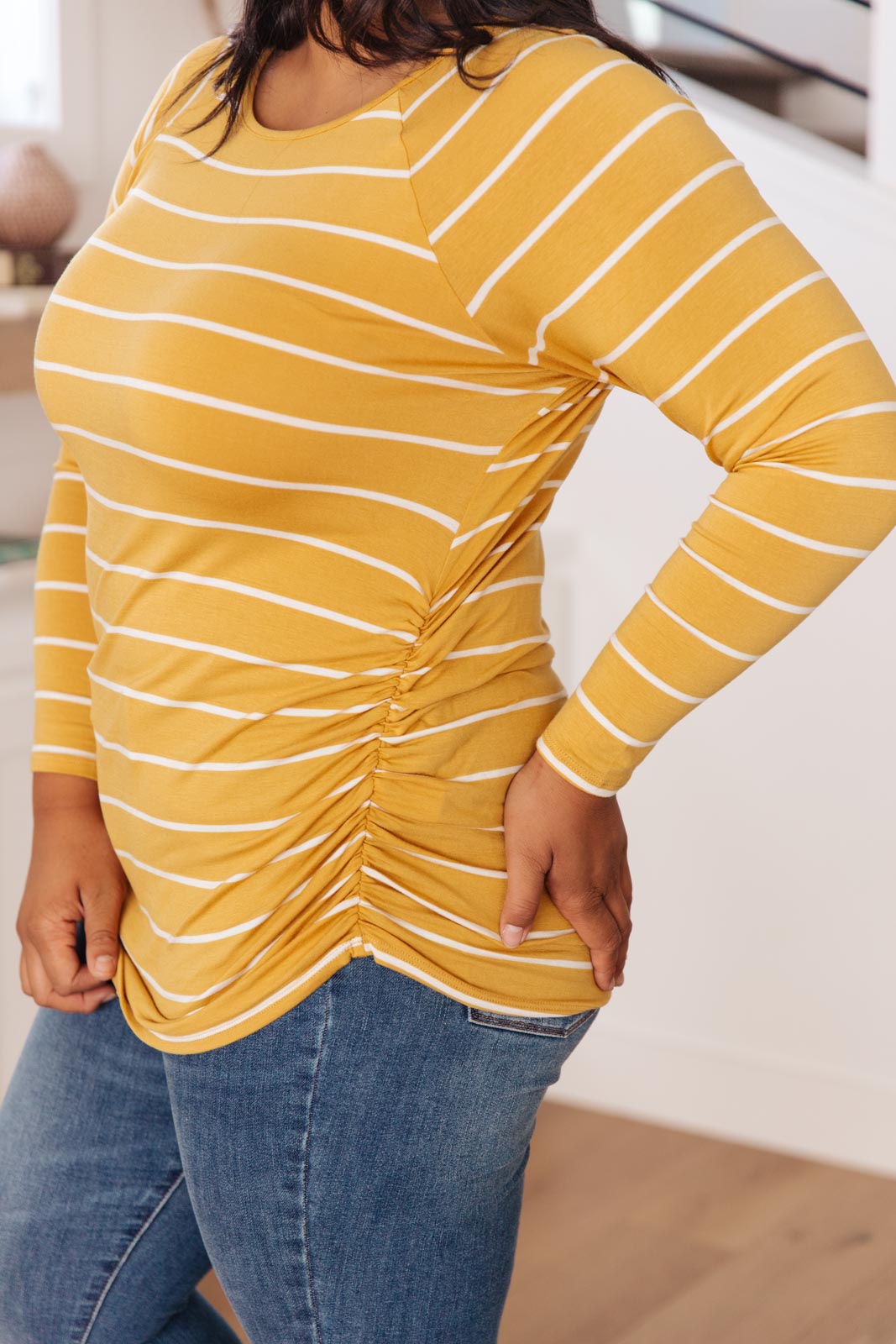 Sailing Stripes Top in Yellow