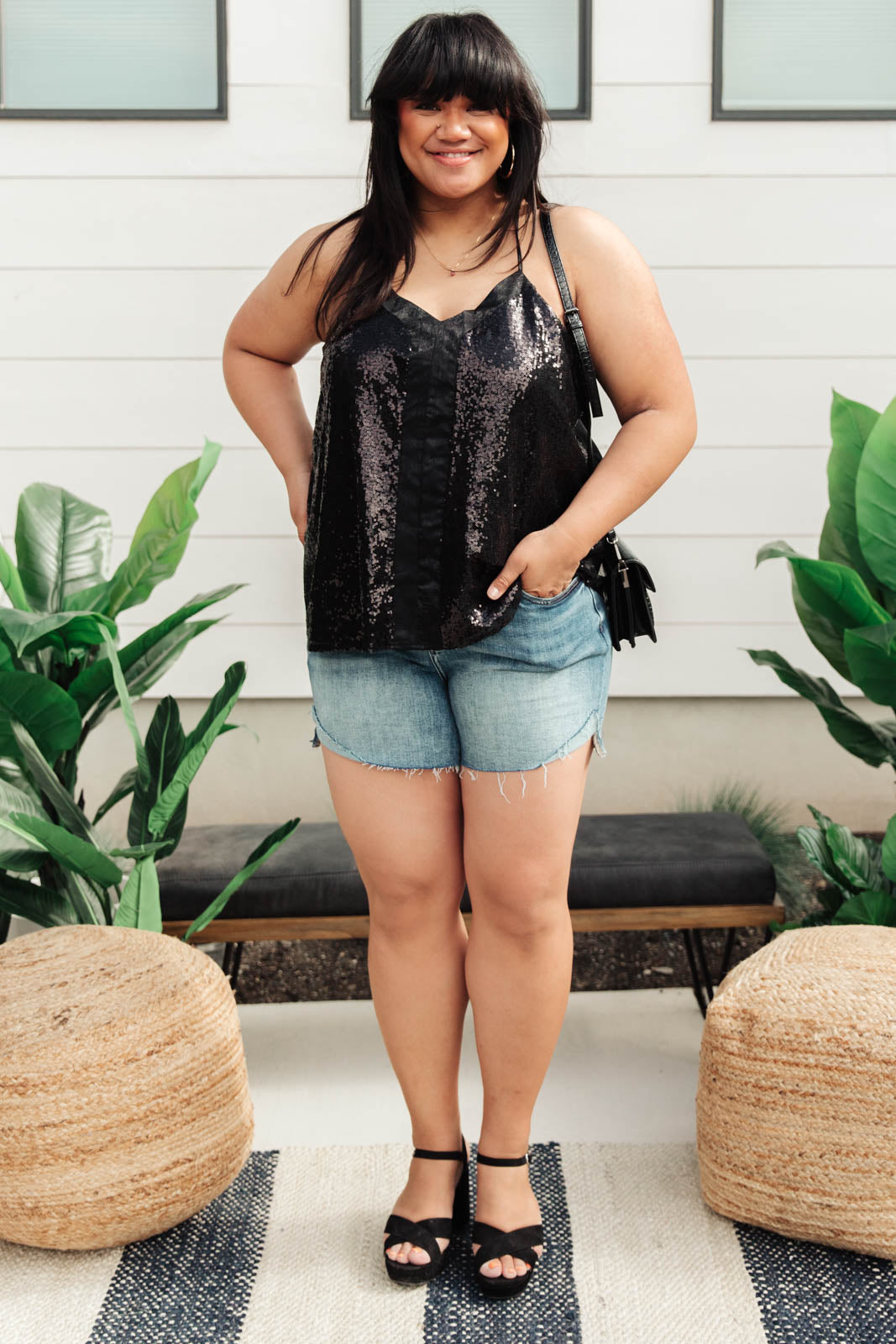 Shine Bright Tank in Black