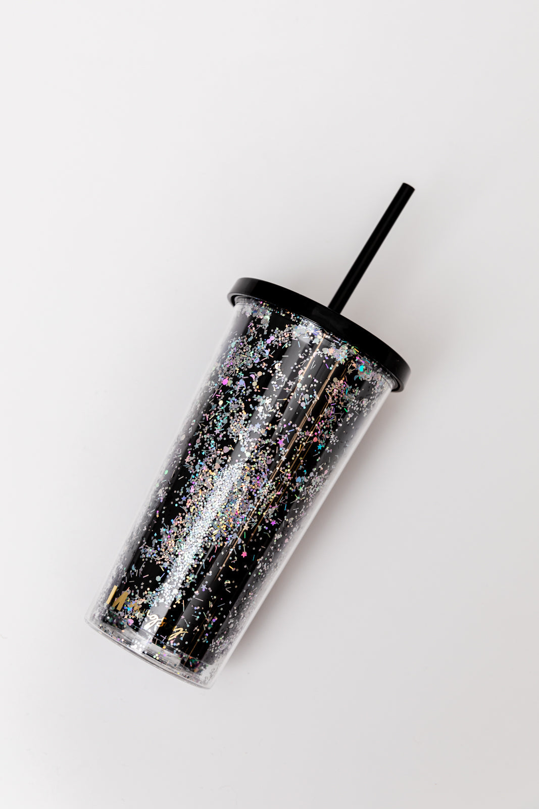 Silver Glitter Travel Cup