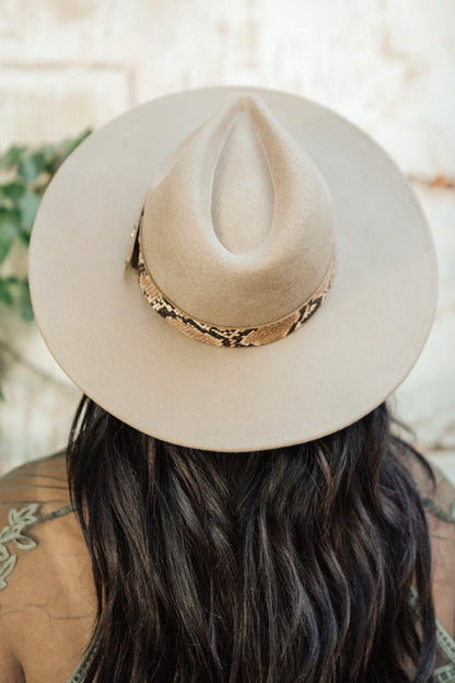 Panama Snakeskin Detail Hat