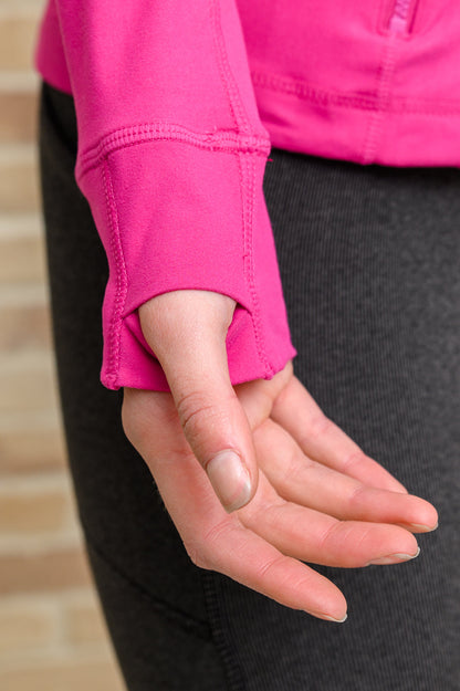 Staying Swift Activewear Jacket in Raspberry