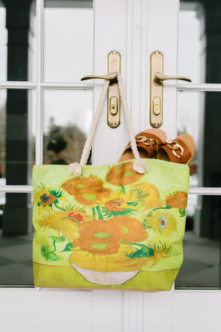 Sunflower Painting Tote