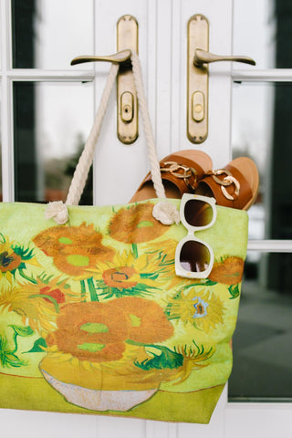 Sunflower Painting Tote