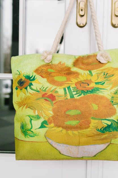 Sunflower Painting Tote