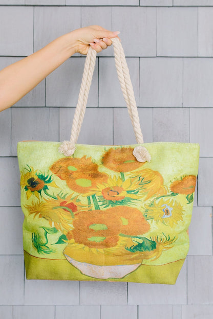 Sunflower Painting Tote