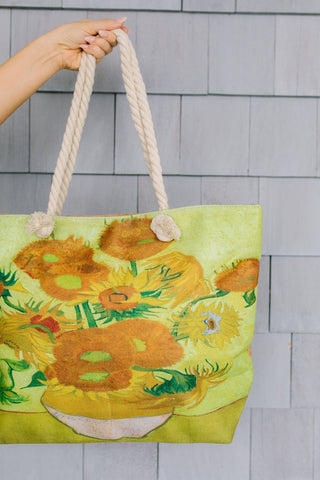 Sunflower Painting Tote