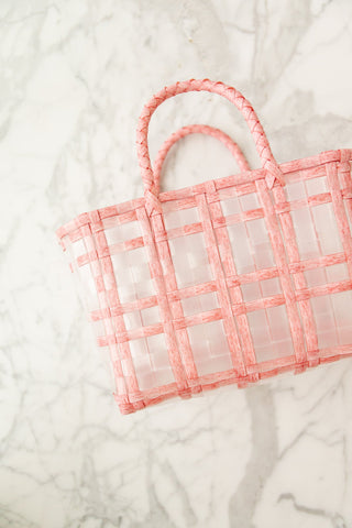 Sunny Days Woven Tote in Pink