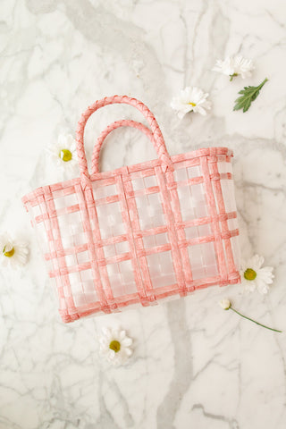 Sunny Days Woven Tote in Pink