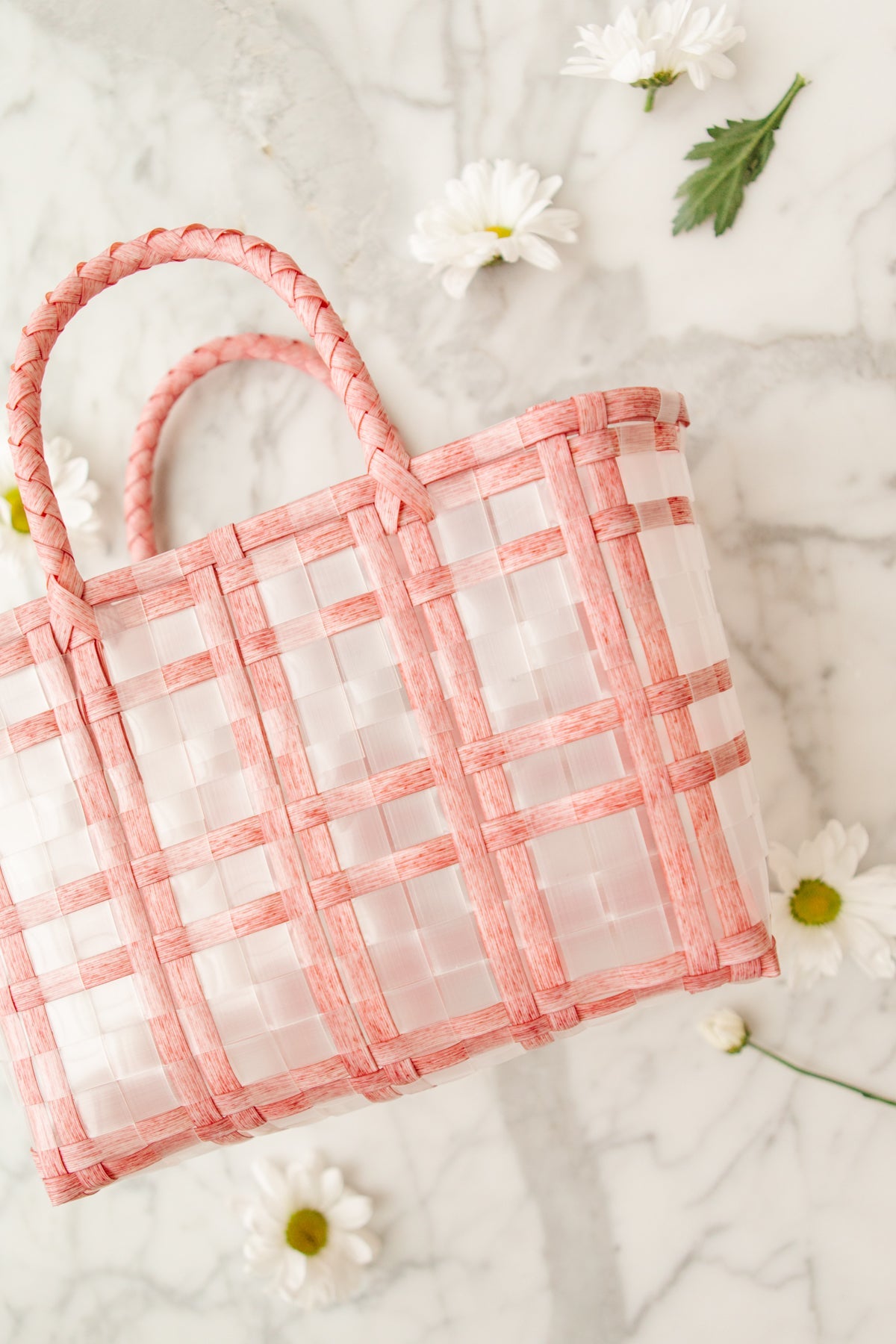 Sunny Days Woven Tote in Pink