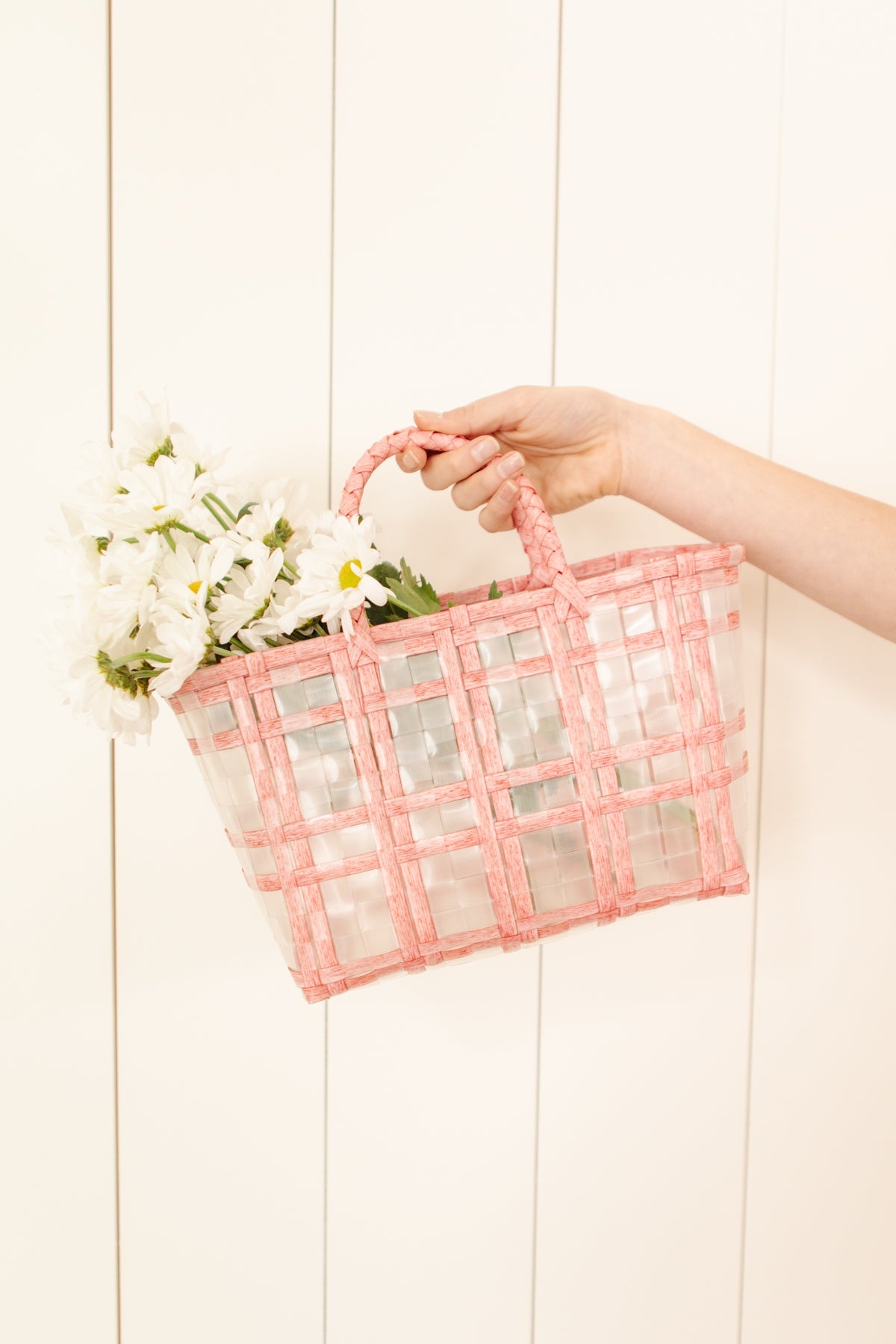 Sunny Days Woven Tote in Pink