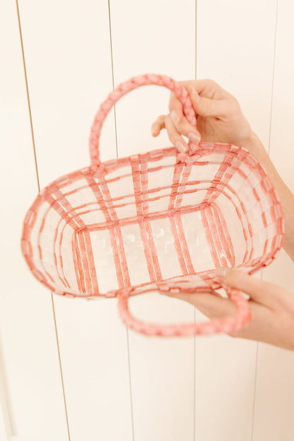 Sunny Days Woven Tote in Pink