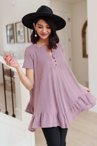 Sweet Breeze Tunic Dress in Lavender