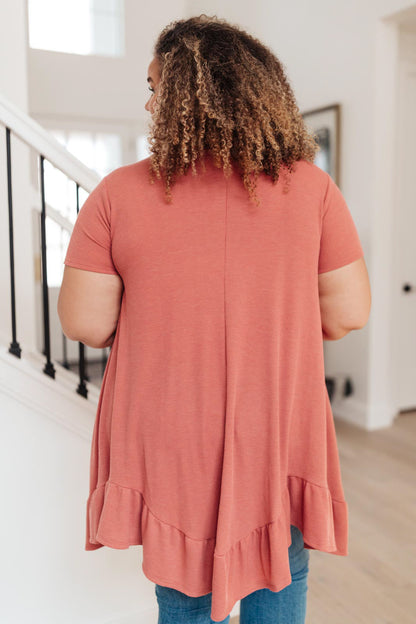 Sweet Breeze Tunic Dress in Rust