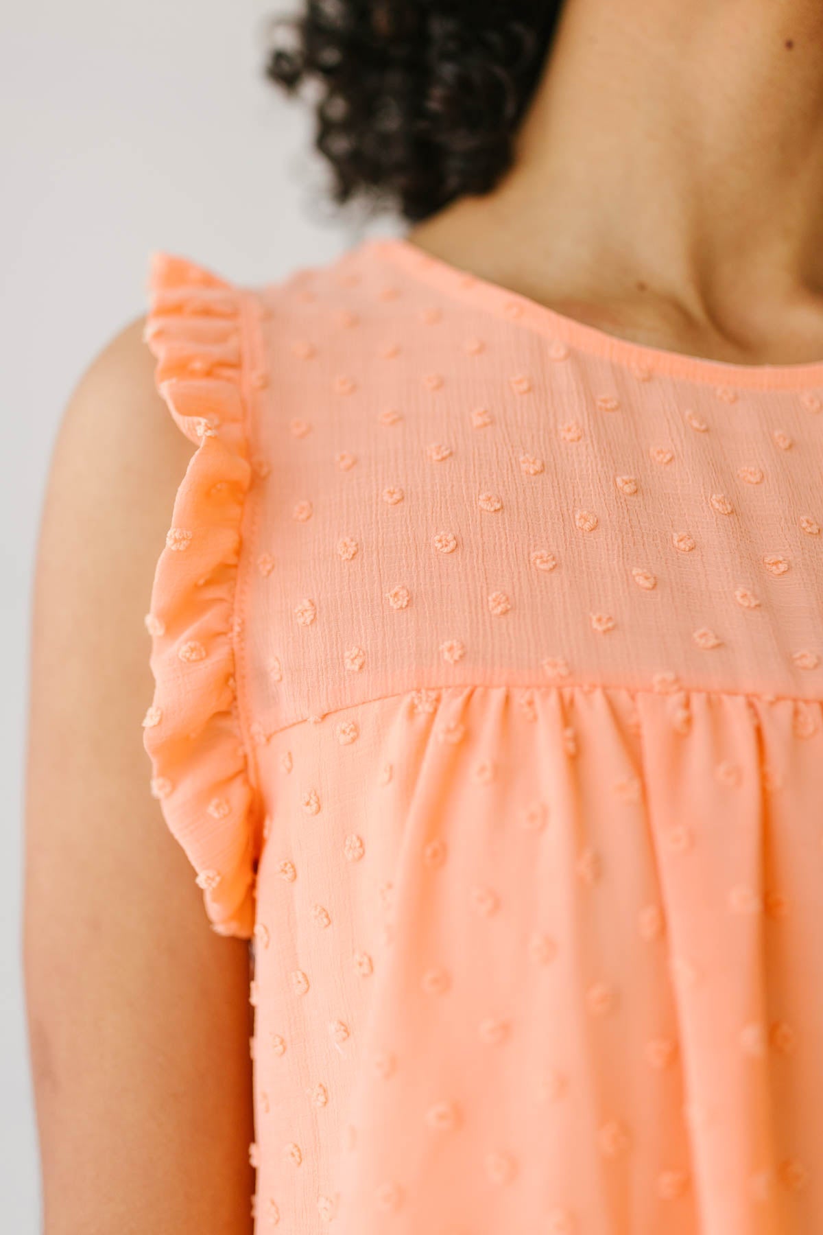 Swiss Twist Blouse in Peach