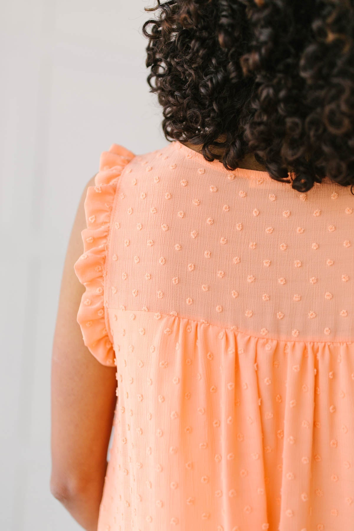 Swiss Twist Blouse in Peach