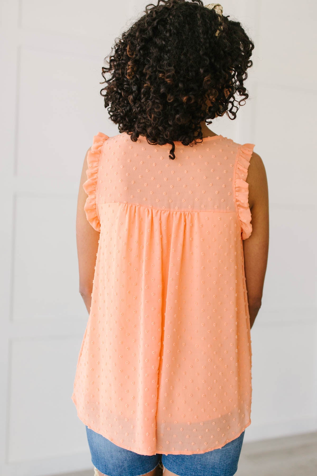 Swiss Twist Blouse in Peach