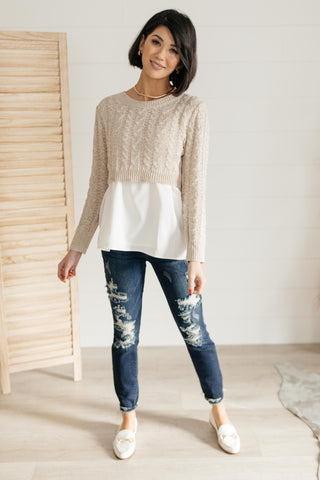 The Janessa Cropped Sweater Top