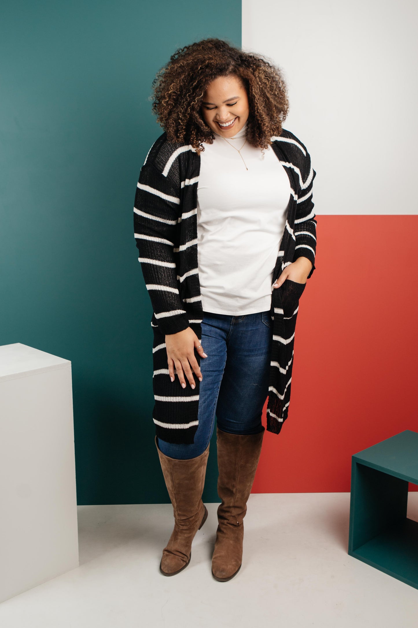 The Janessa Striped Cardigan