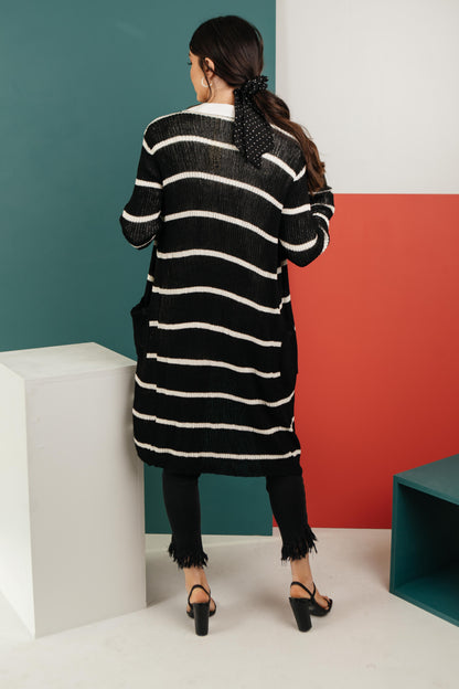 The Janessa Striped Cardigan