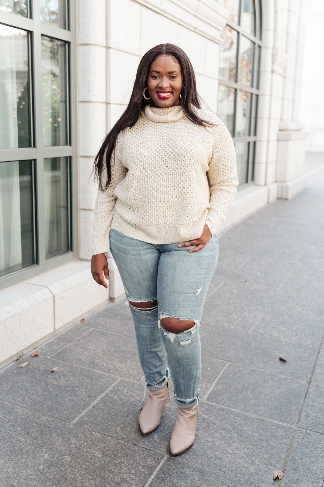 The Kelsey Sweater In Ivory