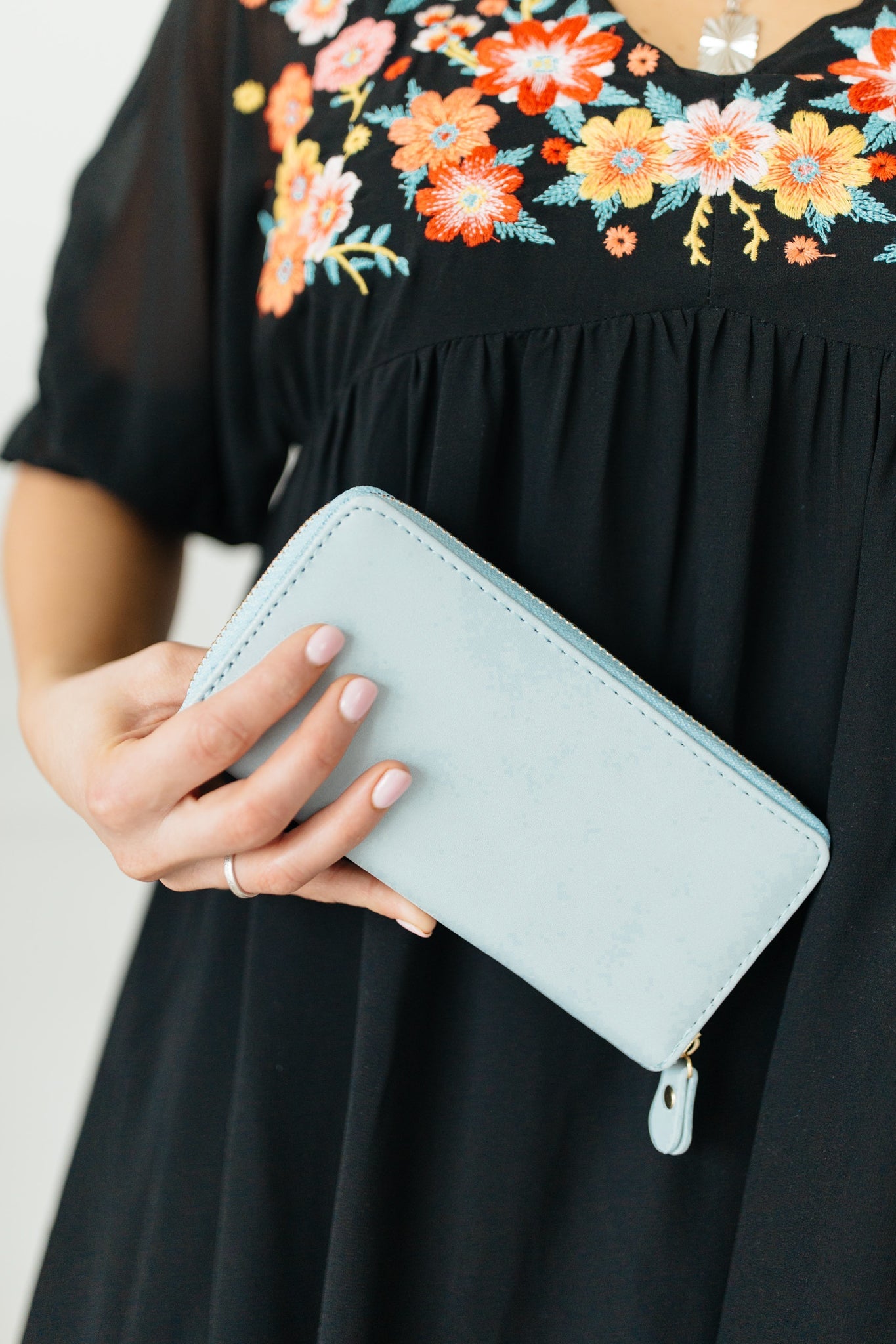 The Perfect Clutch in Mint Blue