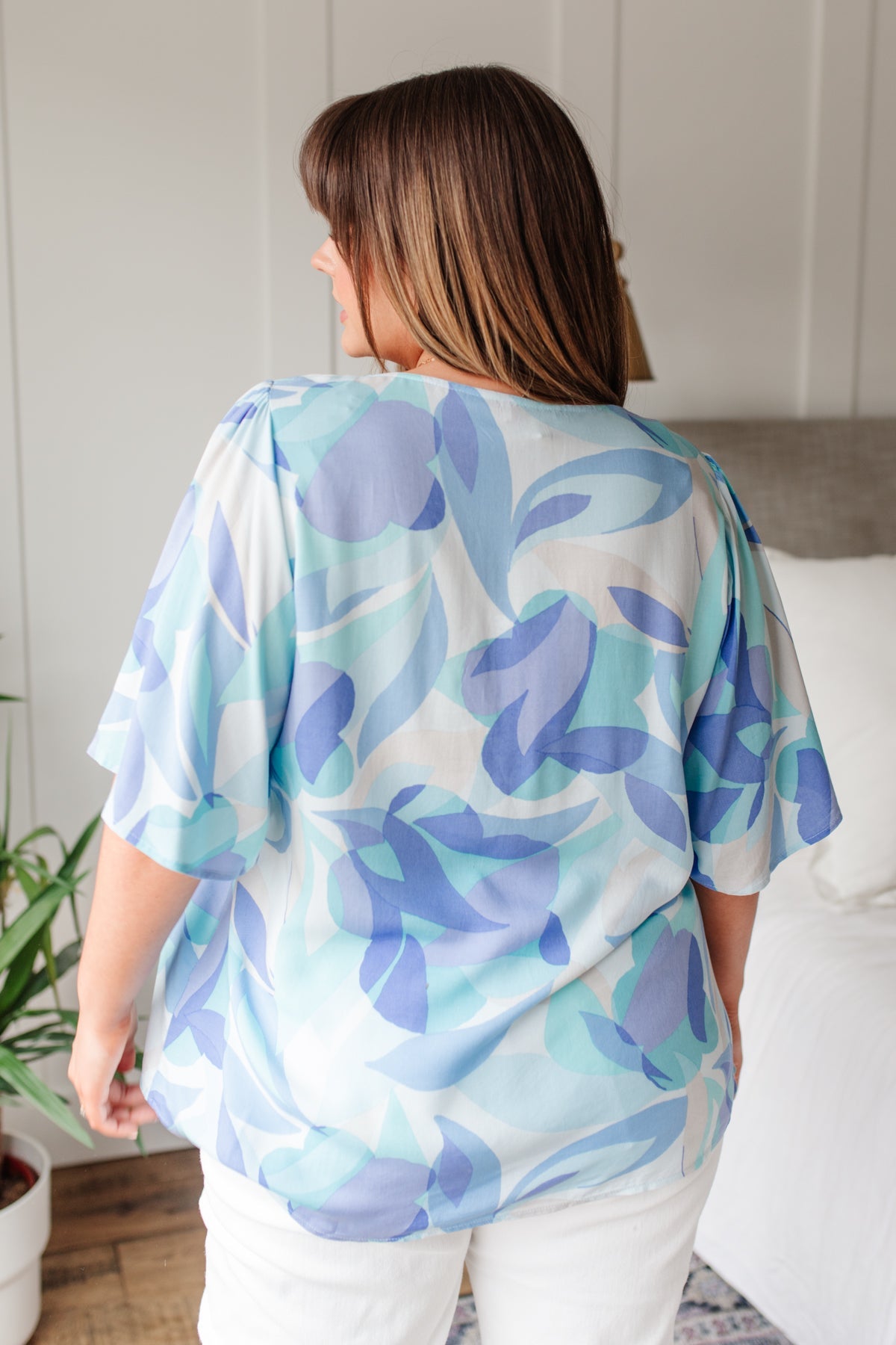 The Tropics Top In Blue