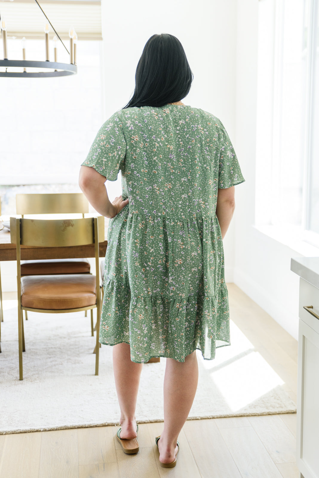 The Way Back Dress in Sage