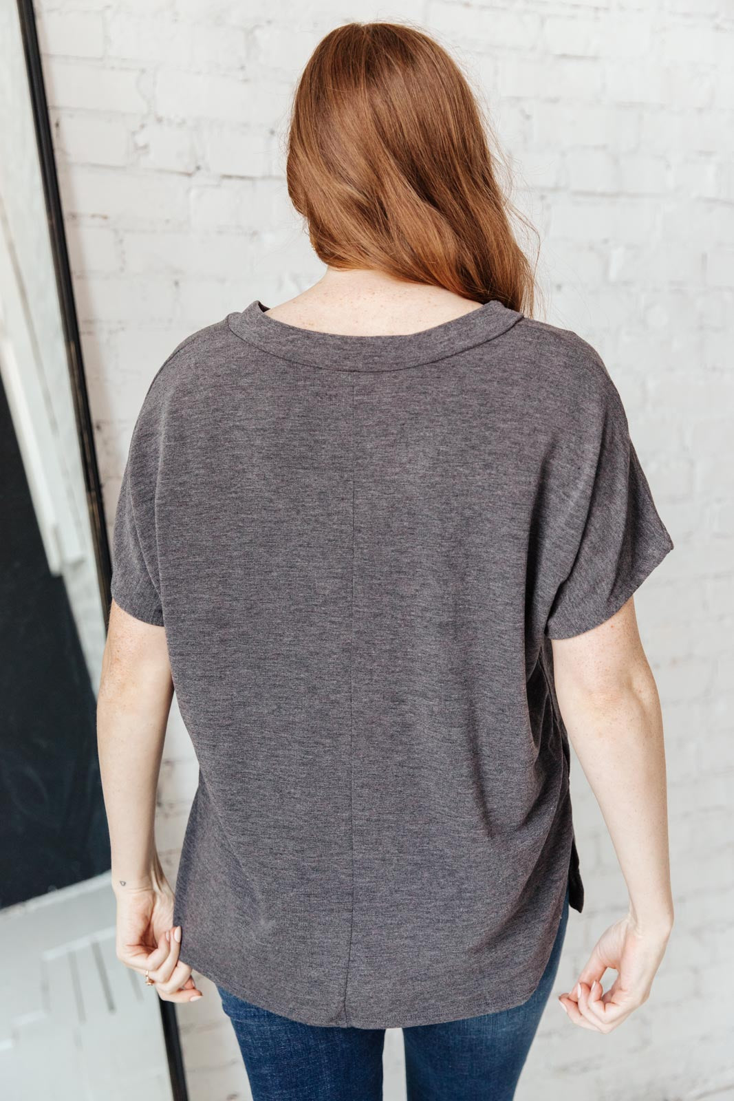 The Weekender Top in Charcoal