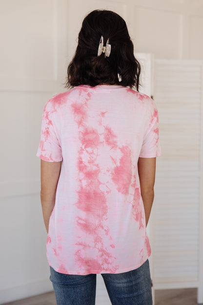 Think Pink Tie Dye Top