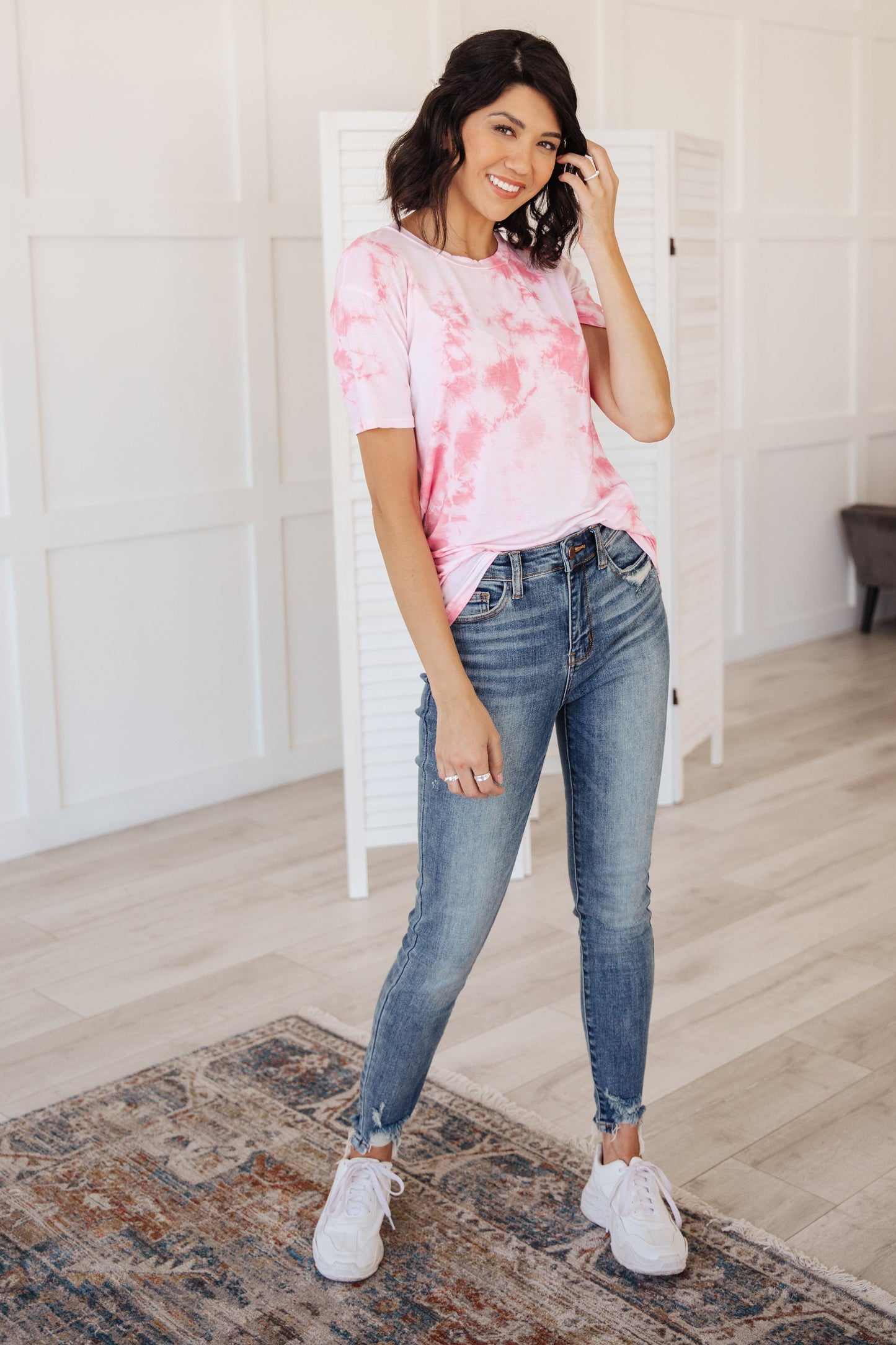 Think Pink Tie Dye Top