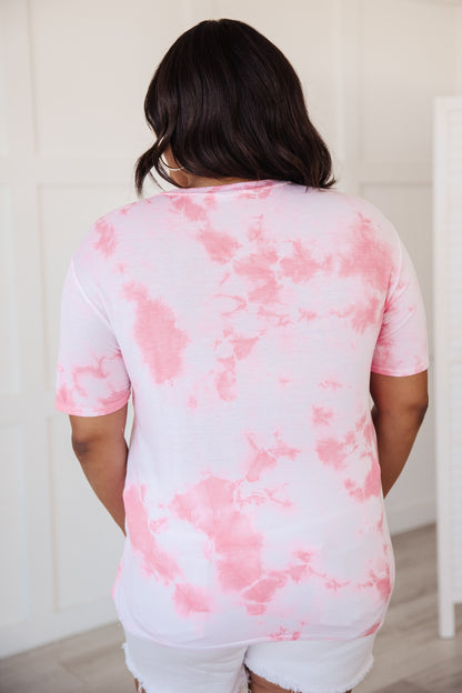 Think Pink Tie Dye Top