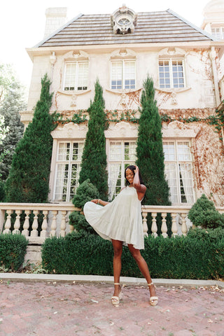 Tiered Halter Dress in Sage