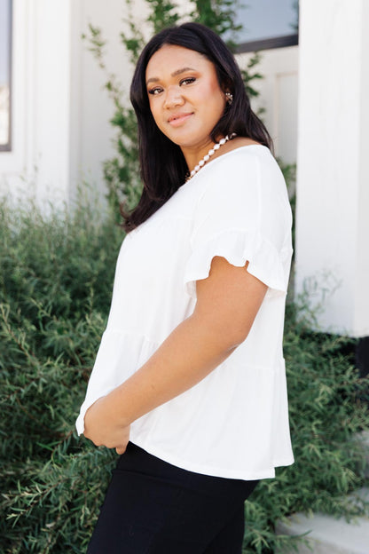 Tiered Top in White