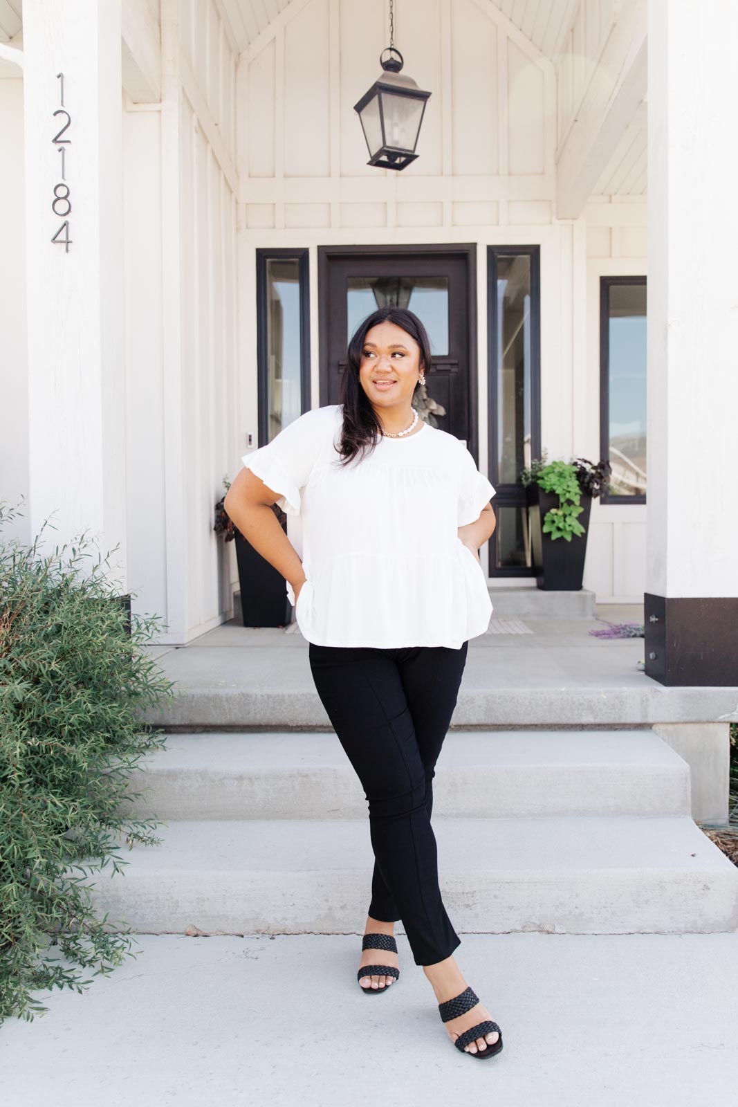 Tiered Top in White