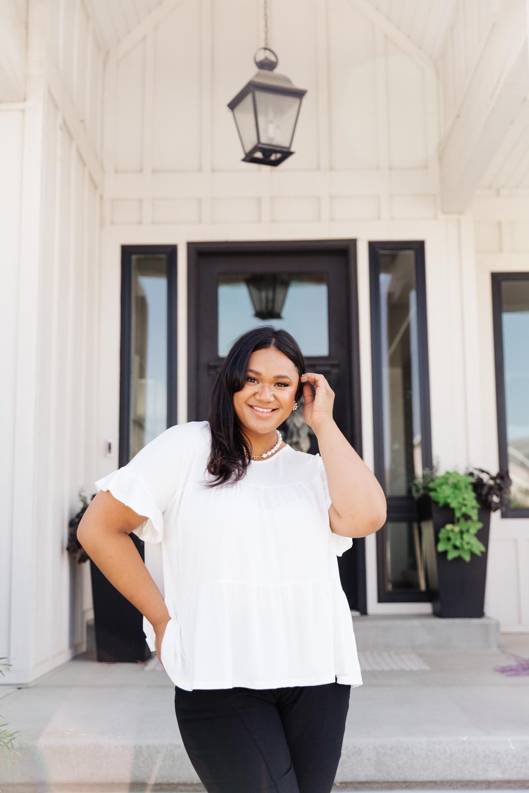 Tiered Top in White