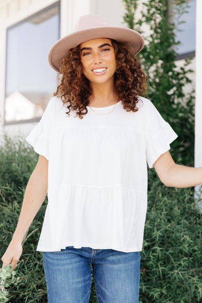 Tiered Top in White